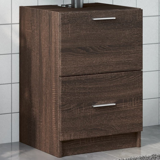 vidaXL Armario de lavabo madera de ingeniería marrón roble 40x37x59 cm