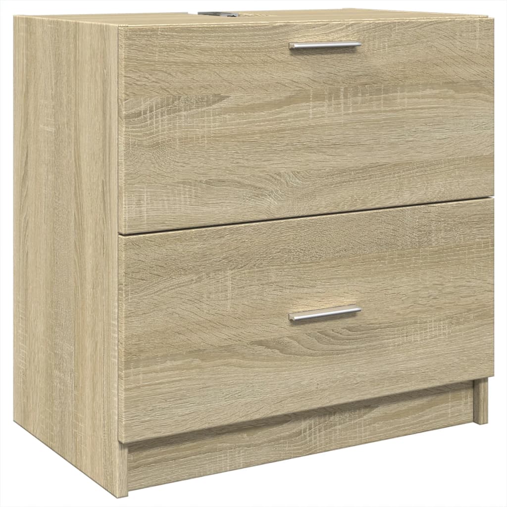 vidaXL Armario de lavabo madera de ingeniería roble Sonoma 59x37x59 cm