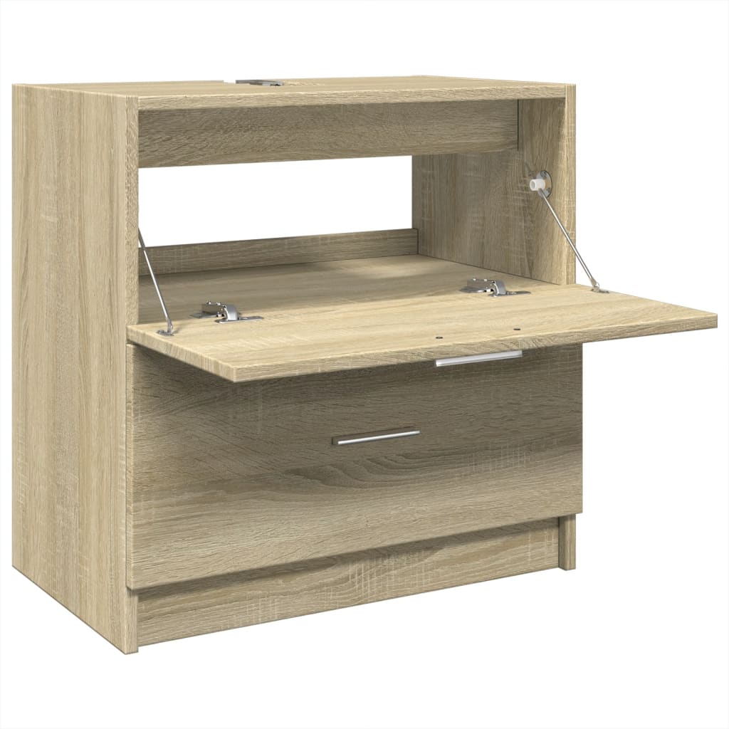 vidaXL Armario de lavabo madera de ingeniería roble Sonoma 59x37x59 cm