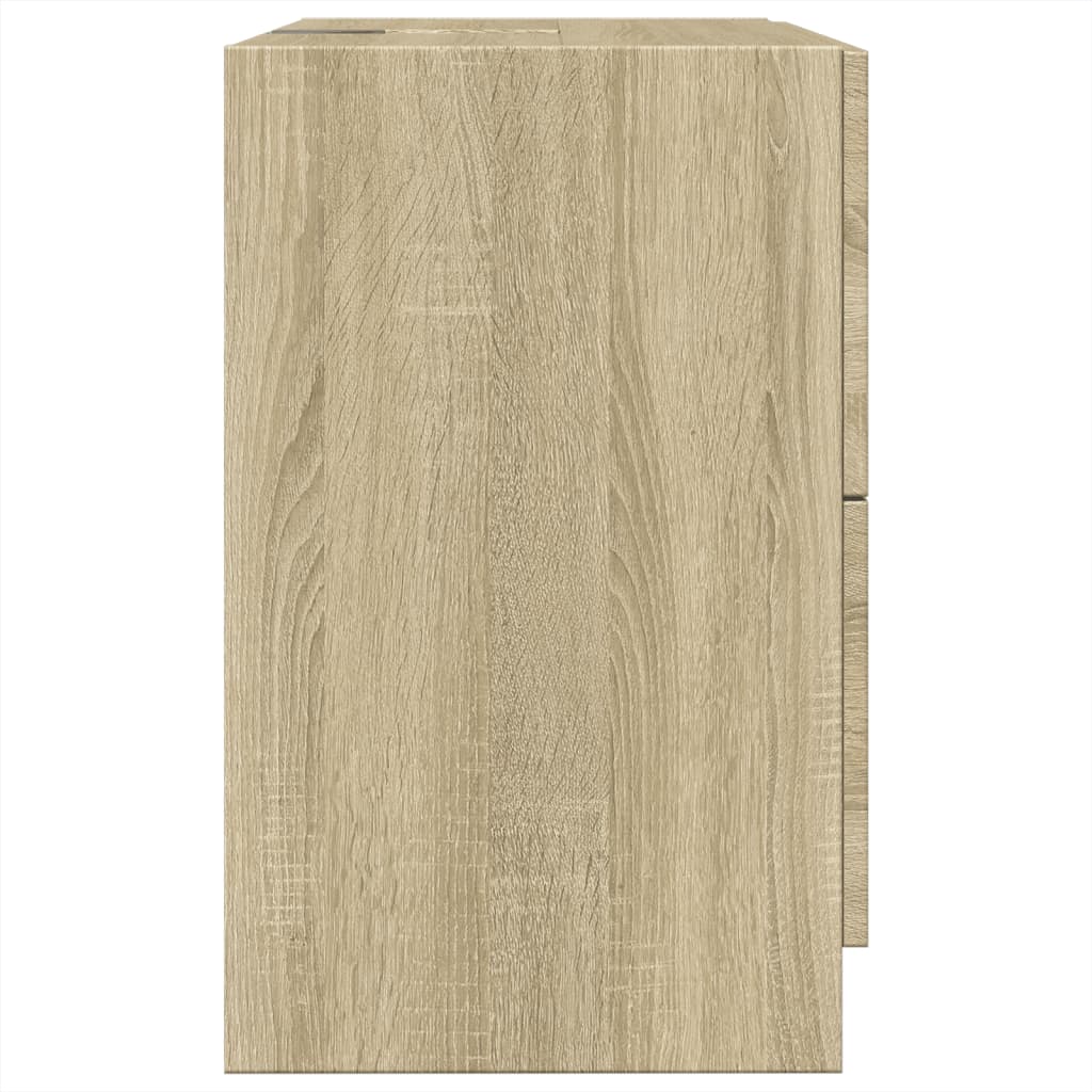 vidaXL Armario de lavabo madera de ingeniería roble Sonoma 59x37x59 cm