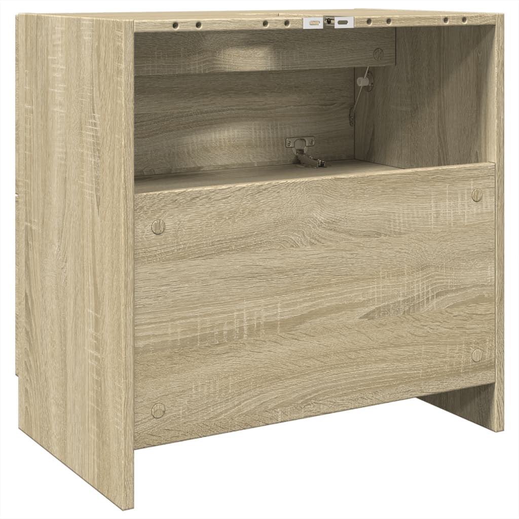 vidaXL Armario de lavabo madera de ingeniería roble Sonoma 59x37x59 cm