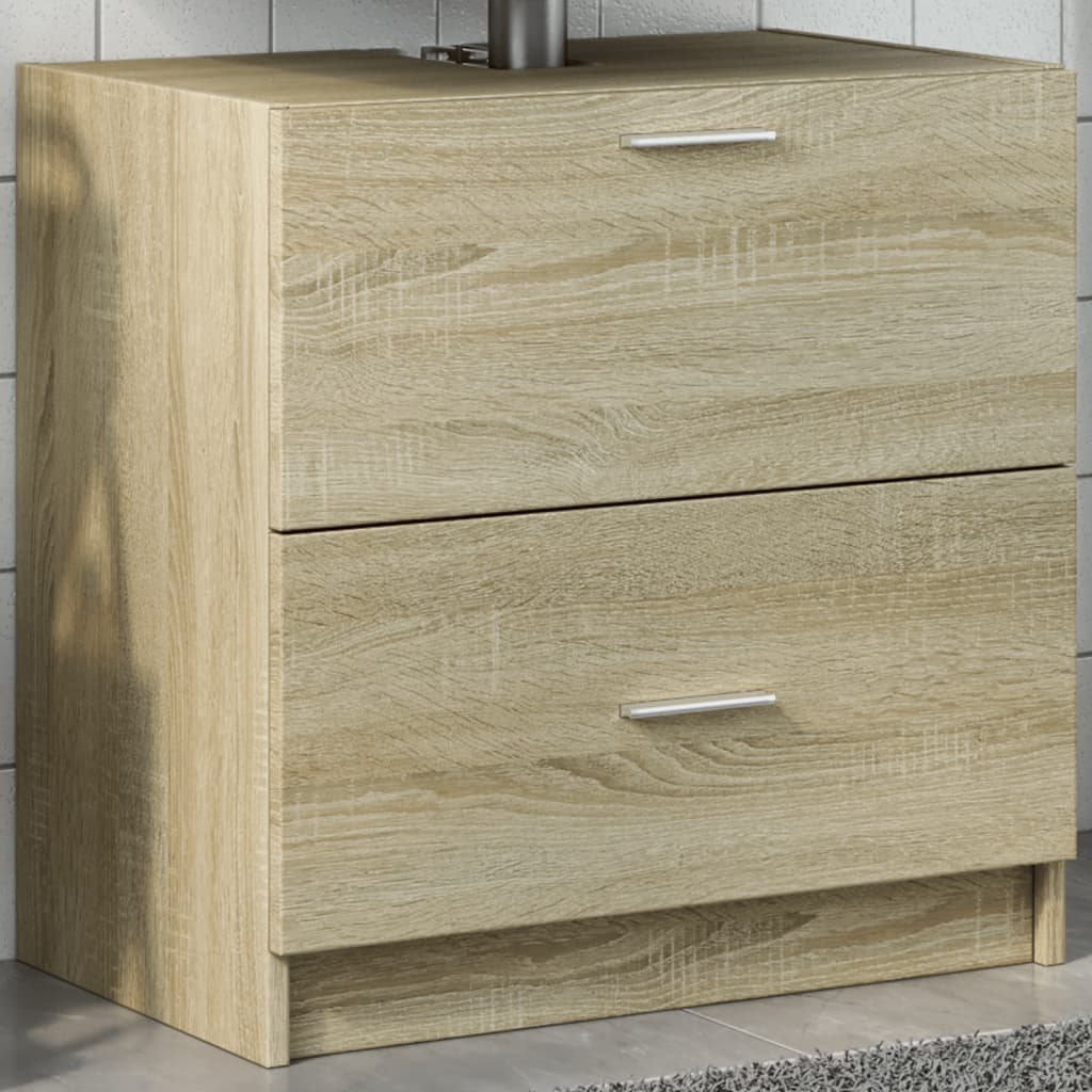 vidaXL Armario de lavabo madera de ingeniería roble Sonoma 59x37x59 cm