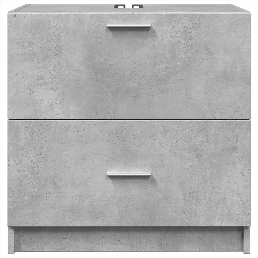 vidaXL Armario de lavabo madera ingeniería gris hormigón 59x37x59 cm