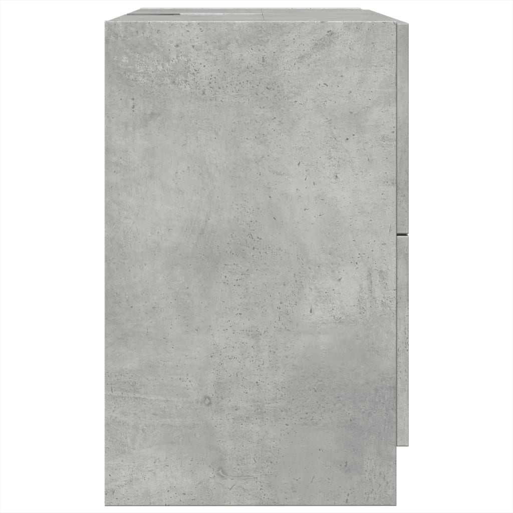 vidaXL Armario de lavabo madera ingeniería gris hormigón 59x37x59 cm