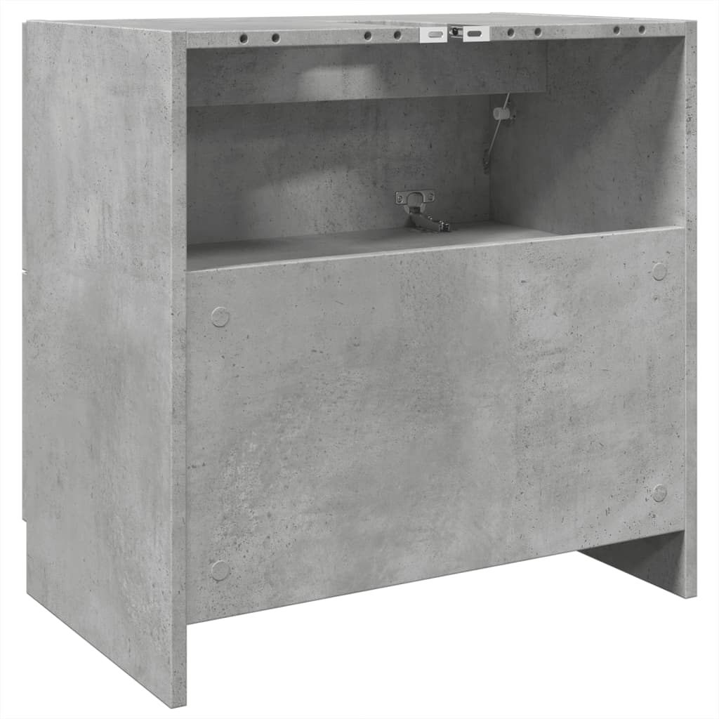 vidaXL Armario de lavabo madera ingeniería gris hormigón 59x37x59 cm