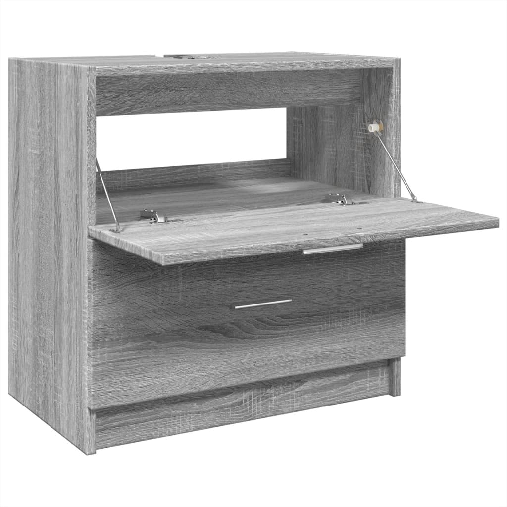 vidaXL Armario de lavabo madera de ingeniería gris Sonoma 59x37x59 cm