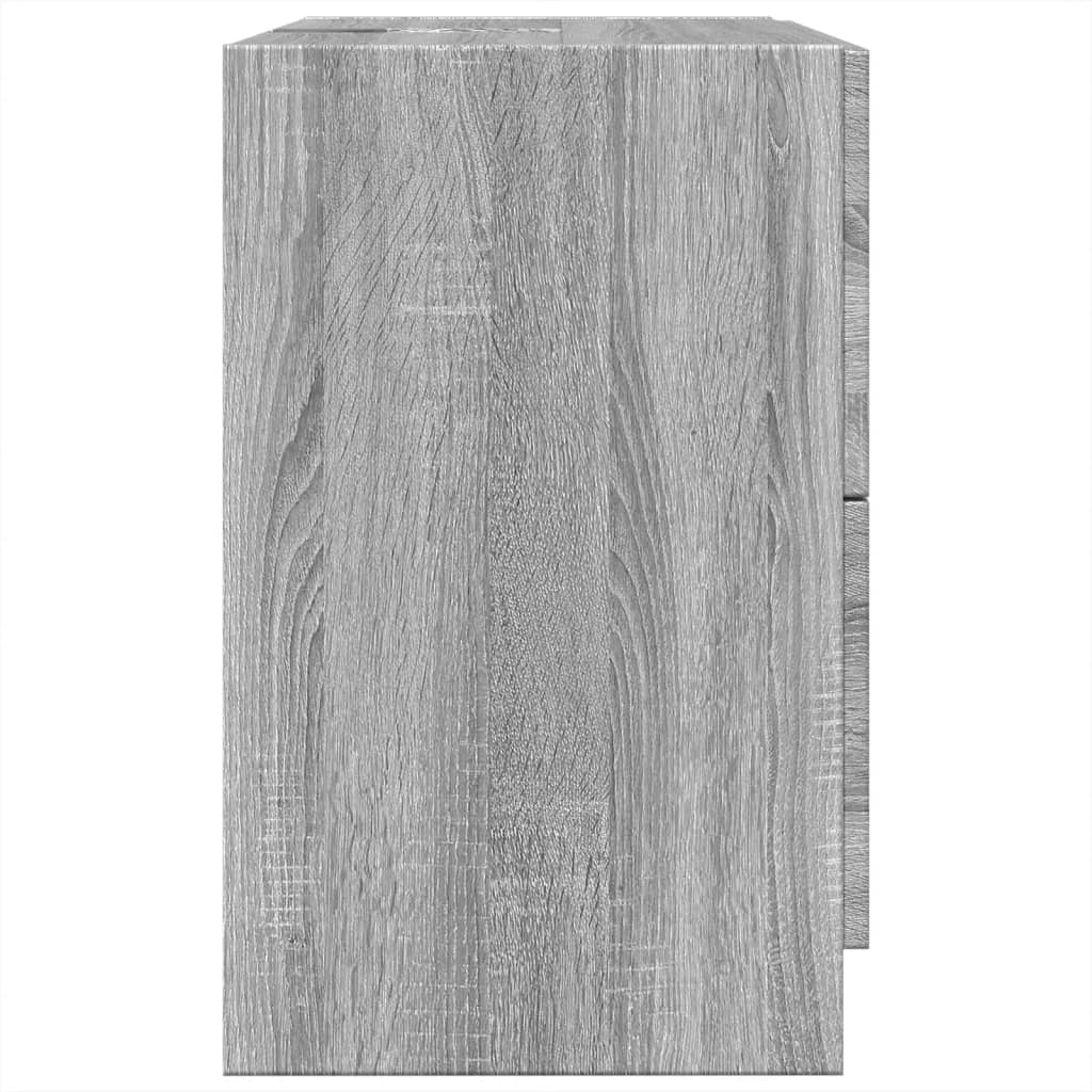 vidaXL Armario de lavabo madera de ingeniería gris Sonoma 59x37x59 cm