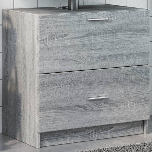 vidaXL Armario de lavabo madera de ingeniería gris Sonoma 59x37x59 cm