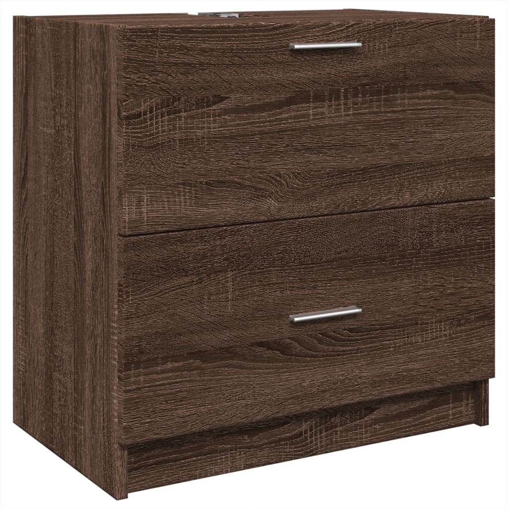 vidaXL Armario de lavabo madera de ingeniería marrón roble 59x37x59 cm