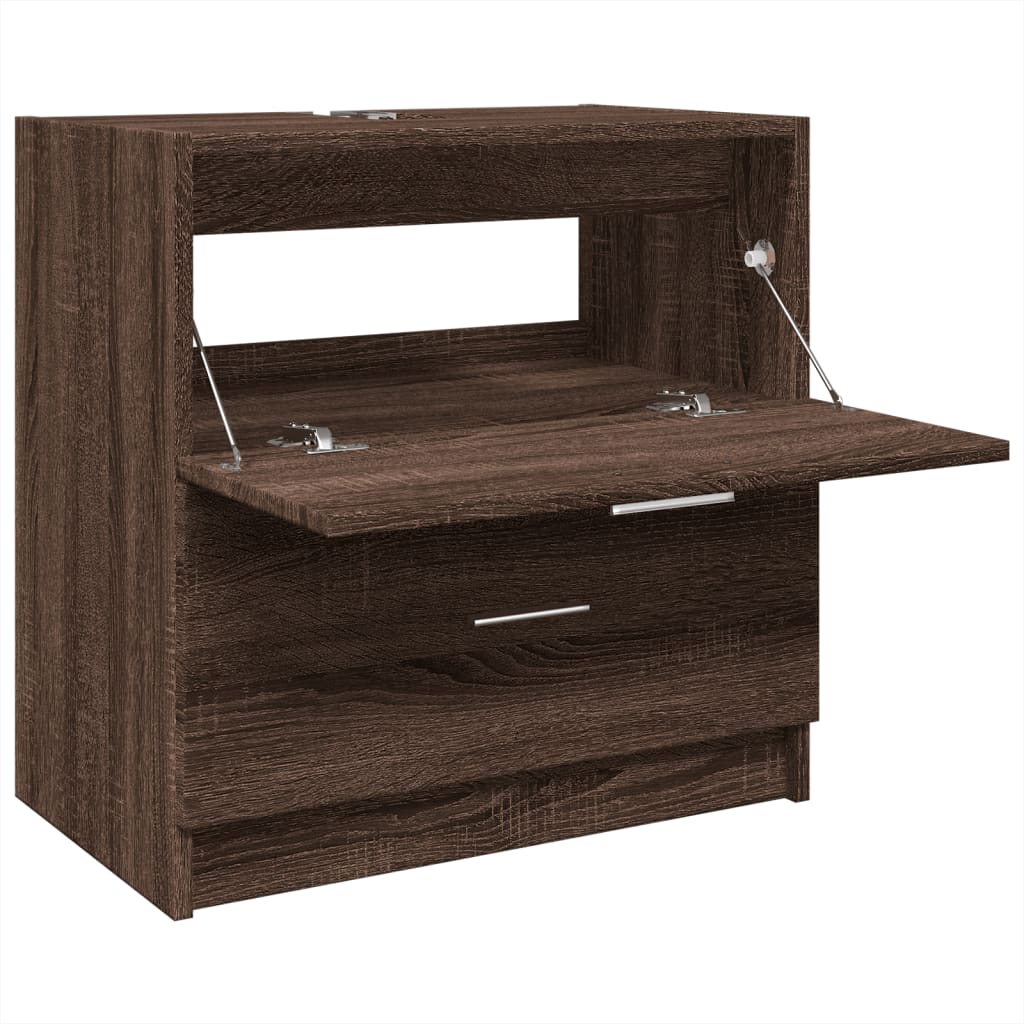 vidaXL Armario de lavabo madera de ingeniería marrón roble 59x37x59 cm