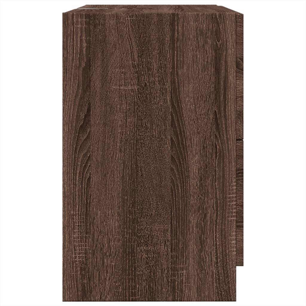 vidaXL Armario de lavabo madera de ingeniería marrón roble 59x37x59 cm