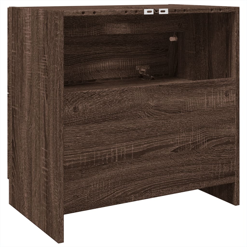 vidaXL Armario de lavabo madera de ingeniería marrón roble 59x37x59 cm