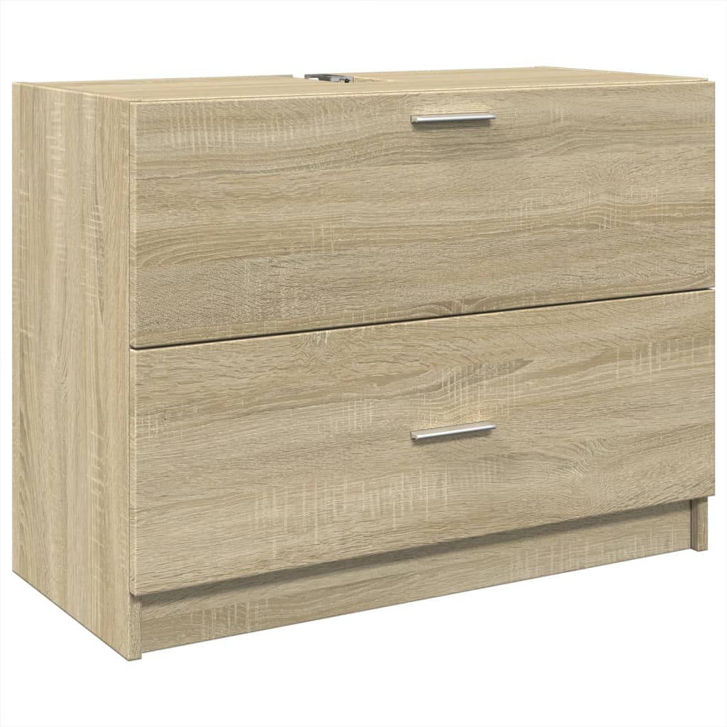 vidaXL Armario de lavabo madera de ingeniería roble Sonoma 78x37x59 cm