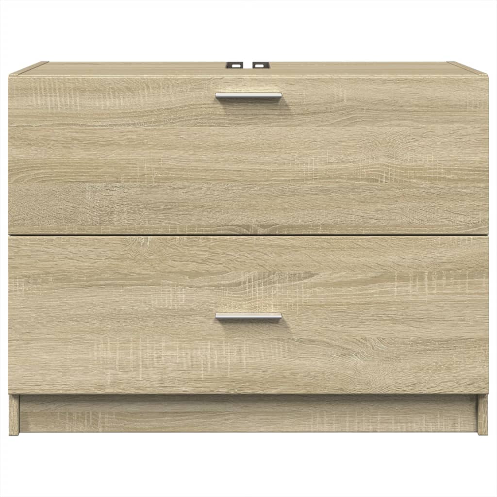 vidaXL Armario de lavabo madera de ingeniería roble Sonoma 78x37x59 cm