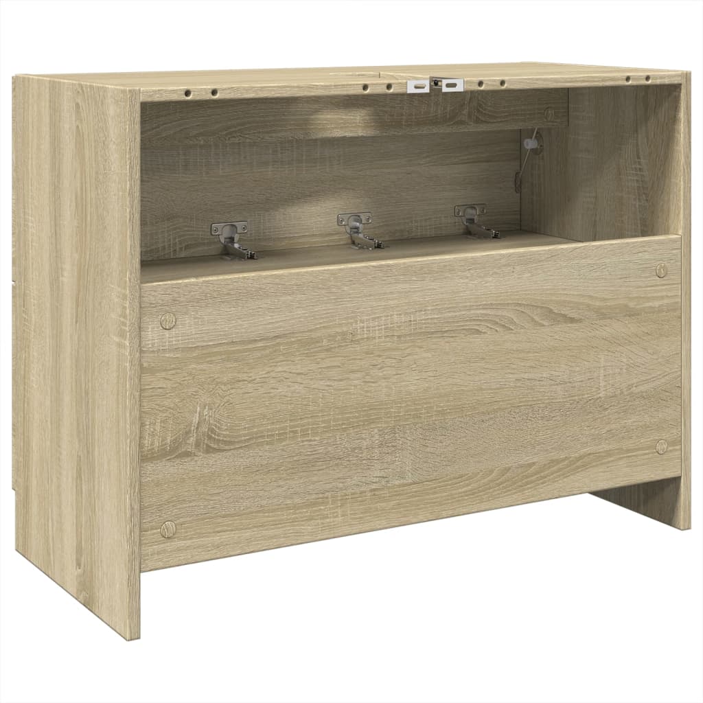 vidaXL Armario de lavabo madera de ingeniería roble Sonoma 78x37x59 cm