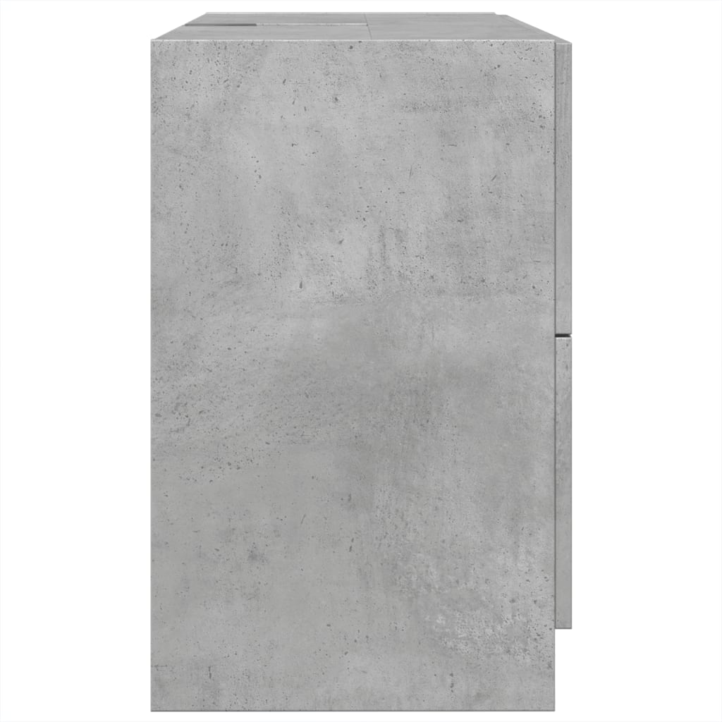 vidaXL Armario de lavabo madera ingeniería gris hormigón 78x37x59 cm