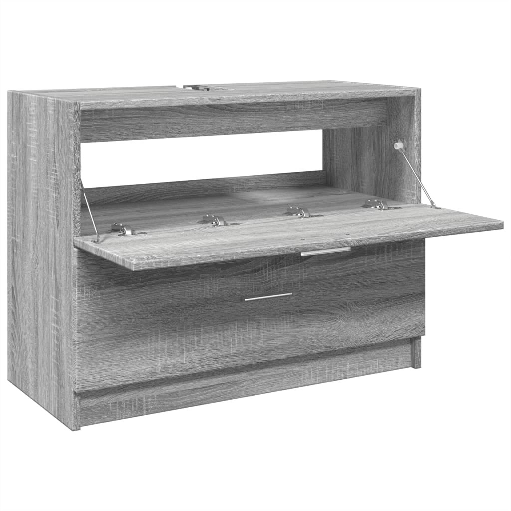 vidaXL Armario de lavabo madera de ingeniería gris Sonoma 78x37x59 cm