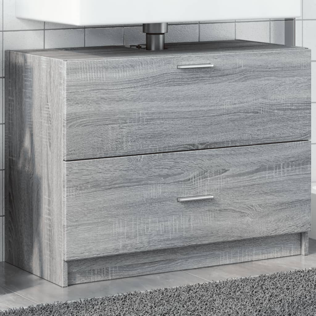 vidaXL Armario de lavabo madera de ingeniería gris Sonoma 78x37x59 cm