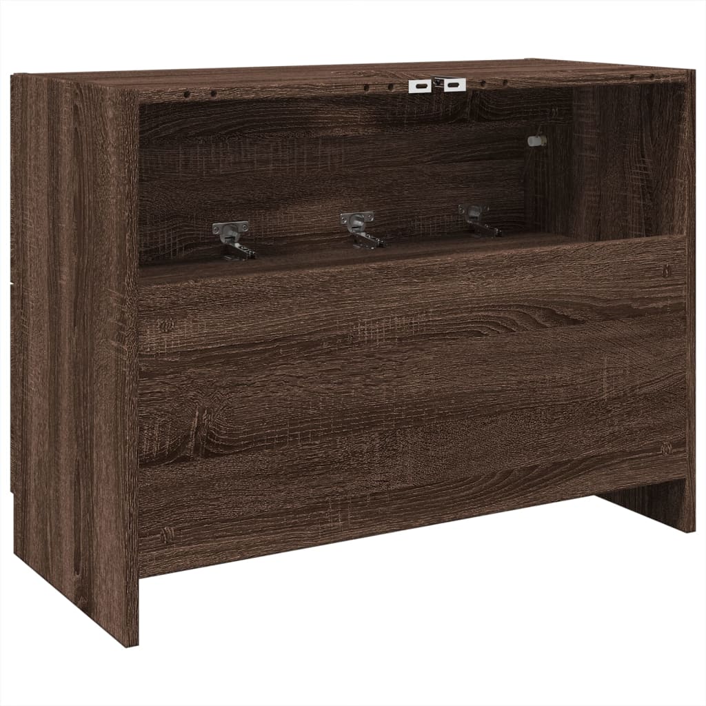 vidaXL Armario de lavabo madera de ingeniería marrón roble 78x37x59 cm