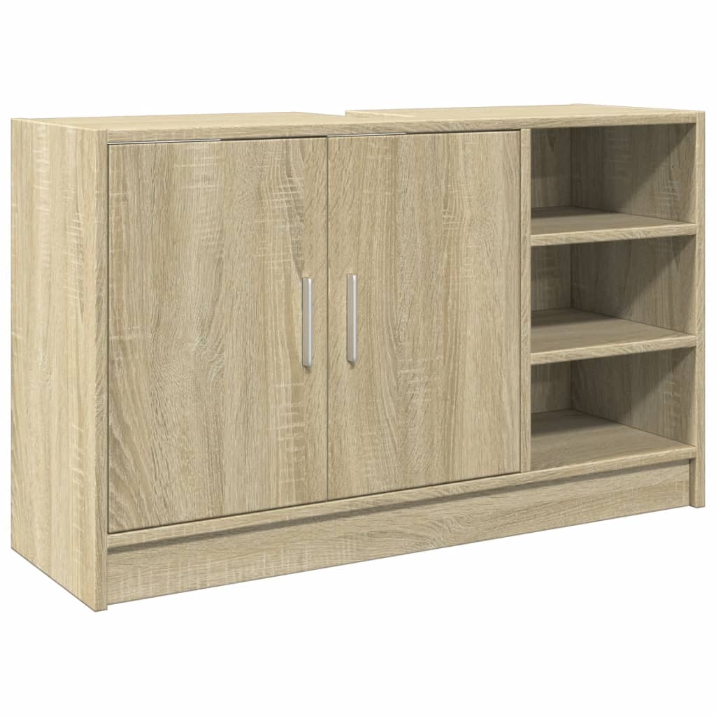 vidaXL Armario de lavabo madera de ingeniería roble Sonoma 90x29x55 cm