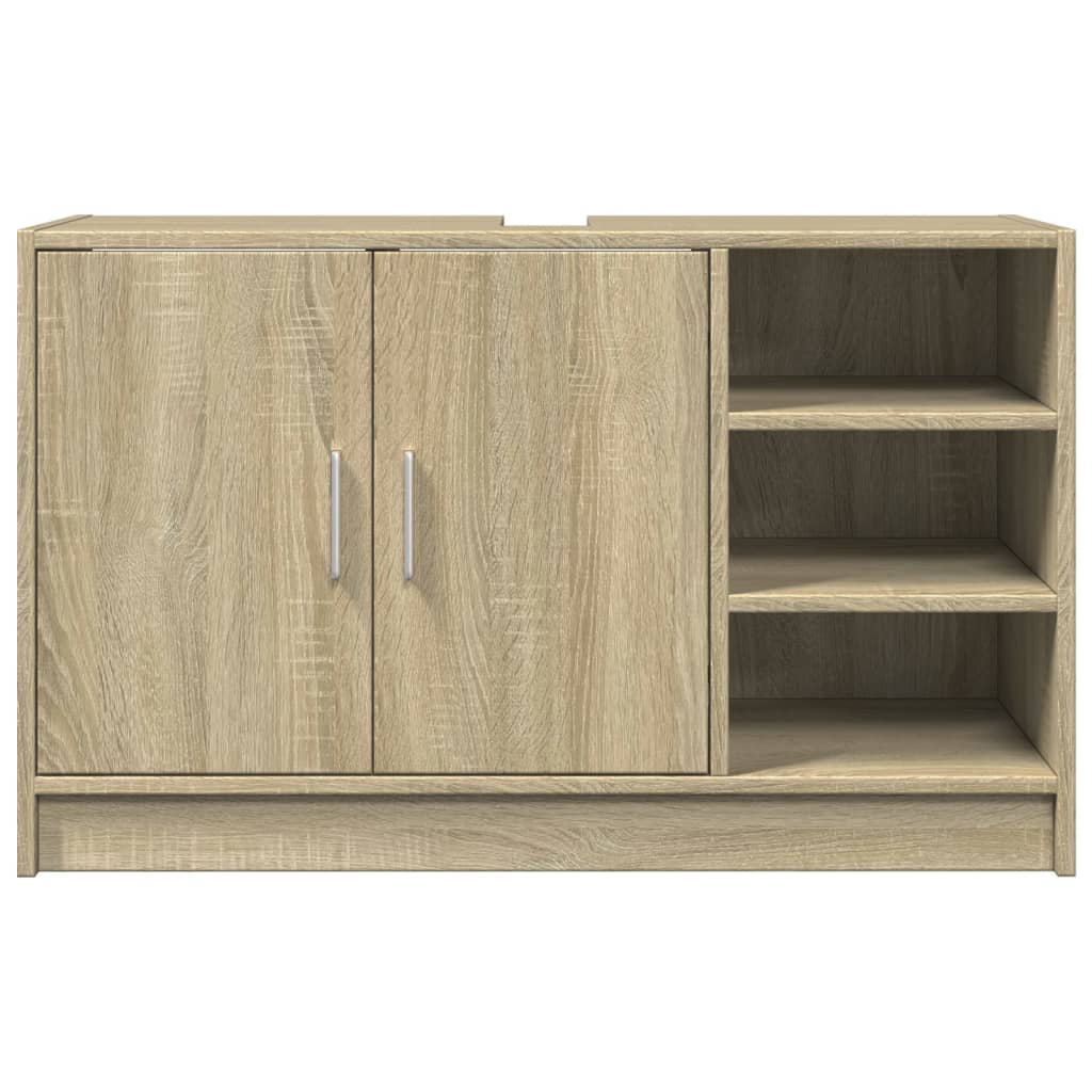 vidaXL Armario de lavabo madera de ingeniería roble Sonoma 90x29x55 cm