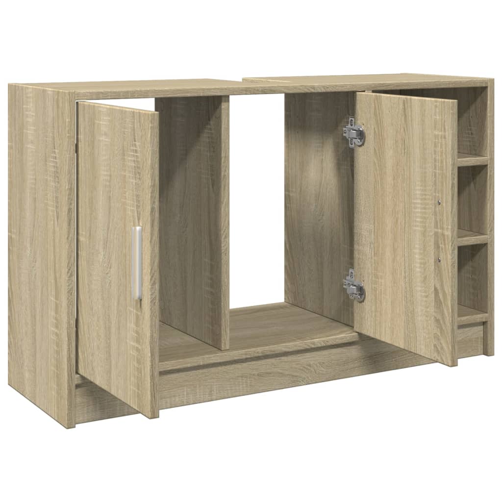 vidaXL Armario de lavabo madera de ingeniería roble Sonoma 90x29x55 cm