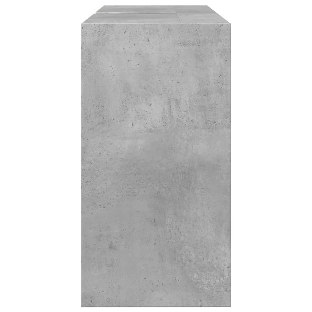 vidaXL Armario de lavabo madera ingeniería gris hormigón 90x29x55 cm