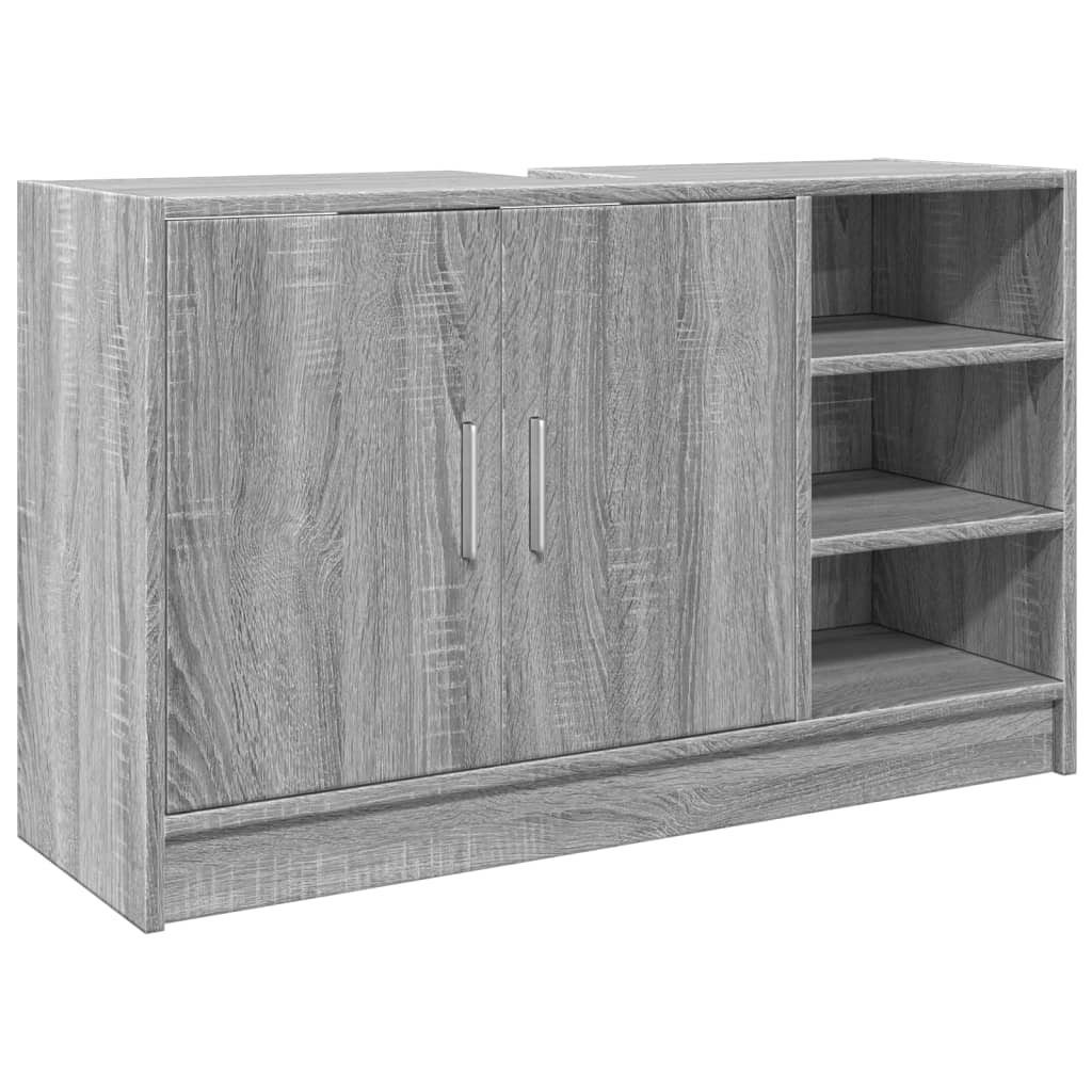 vidaXL Armario de lavabo madera de ingeniería gris Sonoma 90x29x55 cm