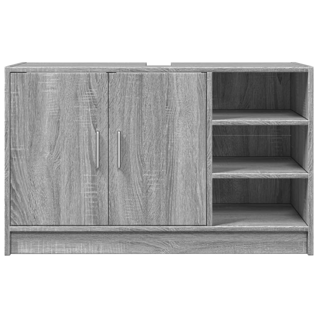 vidaXL Armario de lavabo madera de ingeniería gris Sonoma 90x29x55 cm