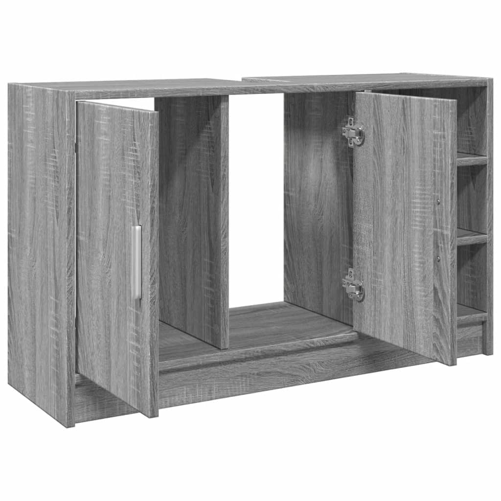 vidaXL Armario de lavabo madera de ingeniería gris Sonoma 90x29x55 cm