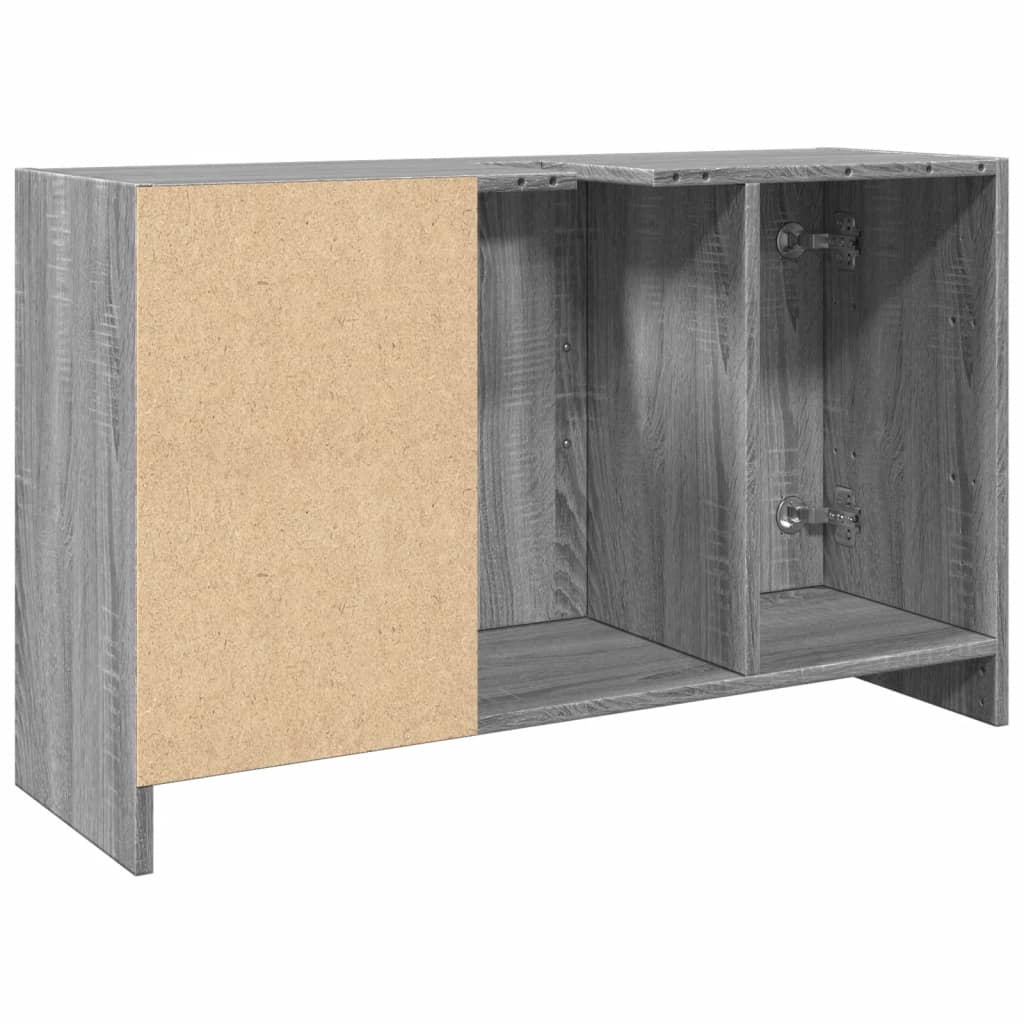 vidaXL Armario de lavabo madera de ingeniería gris Sonoma 90x29x55 cm