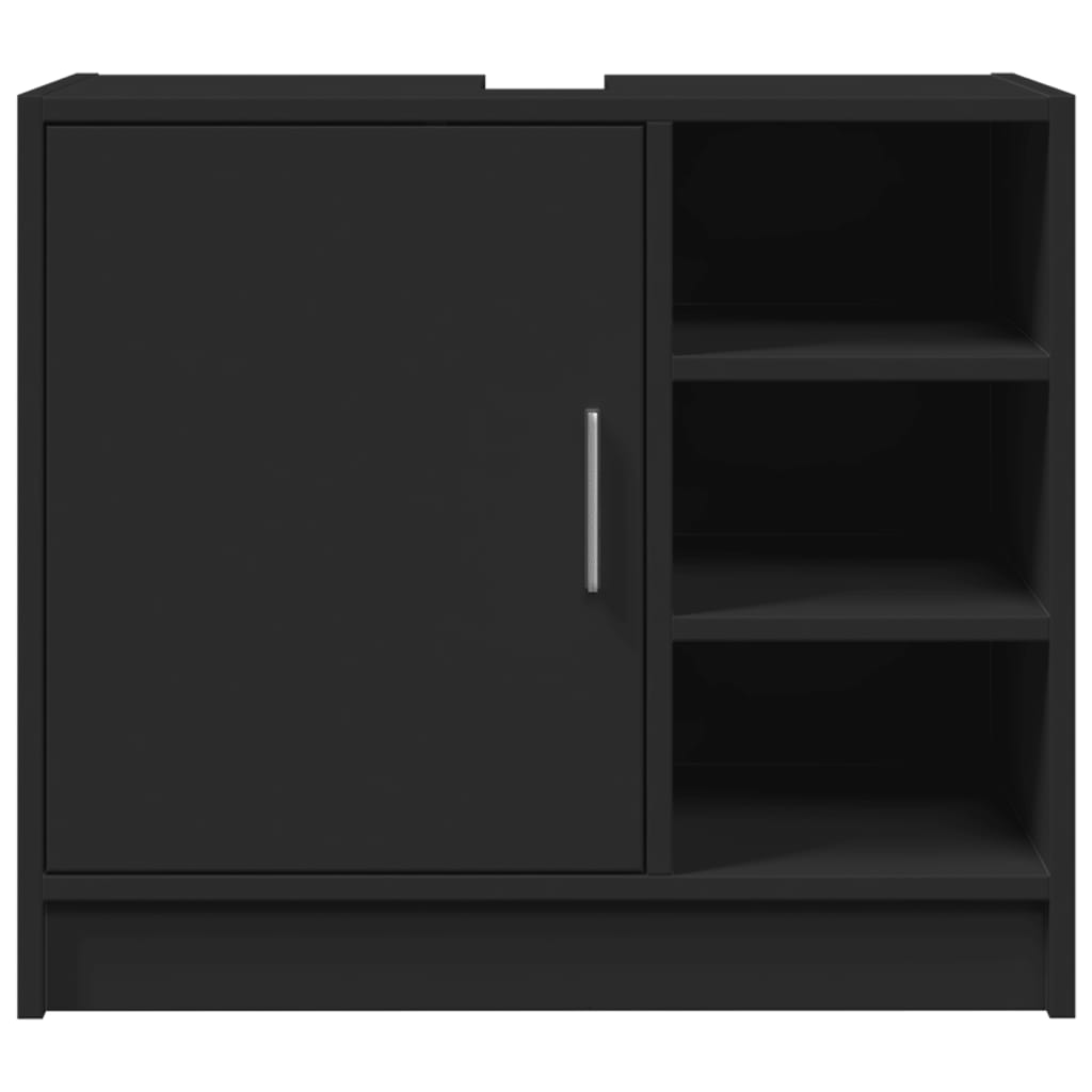 vidaXL Armario para lavabo madera de ingeniería negro 63x29x55 cm