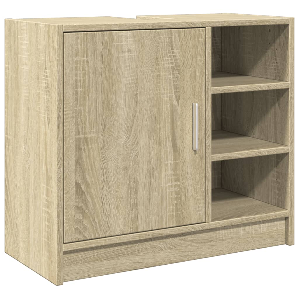 vidaXL Armario de lavabo madera de ingeniería roble Sonoma 63x29x55 cm