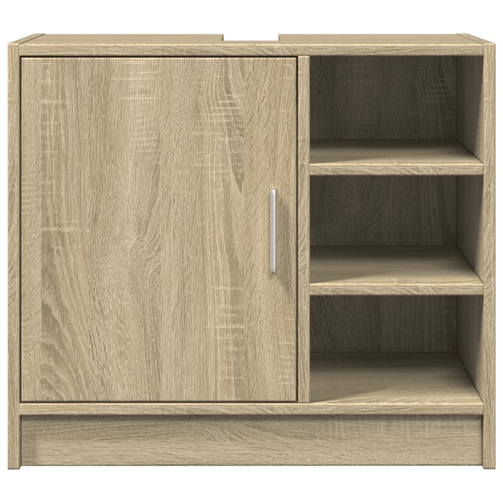 vidaXL Armario de lavabo madera de ingeniería roble Sonoma 63x29x55 cm