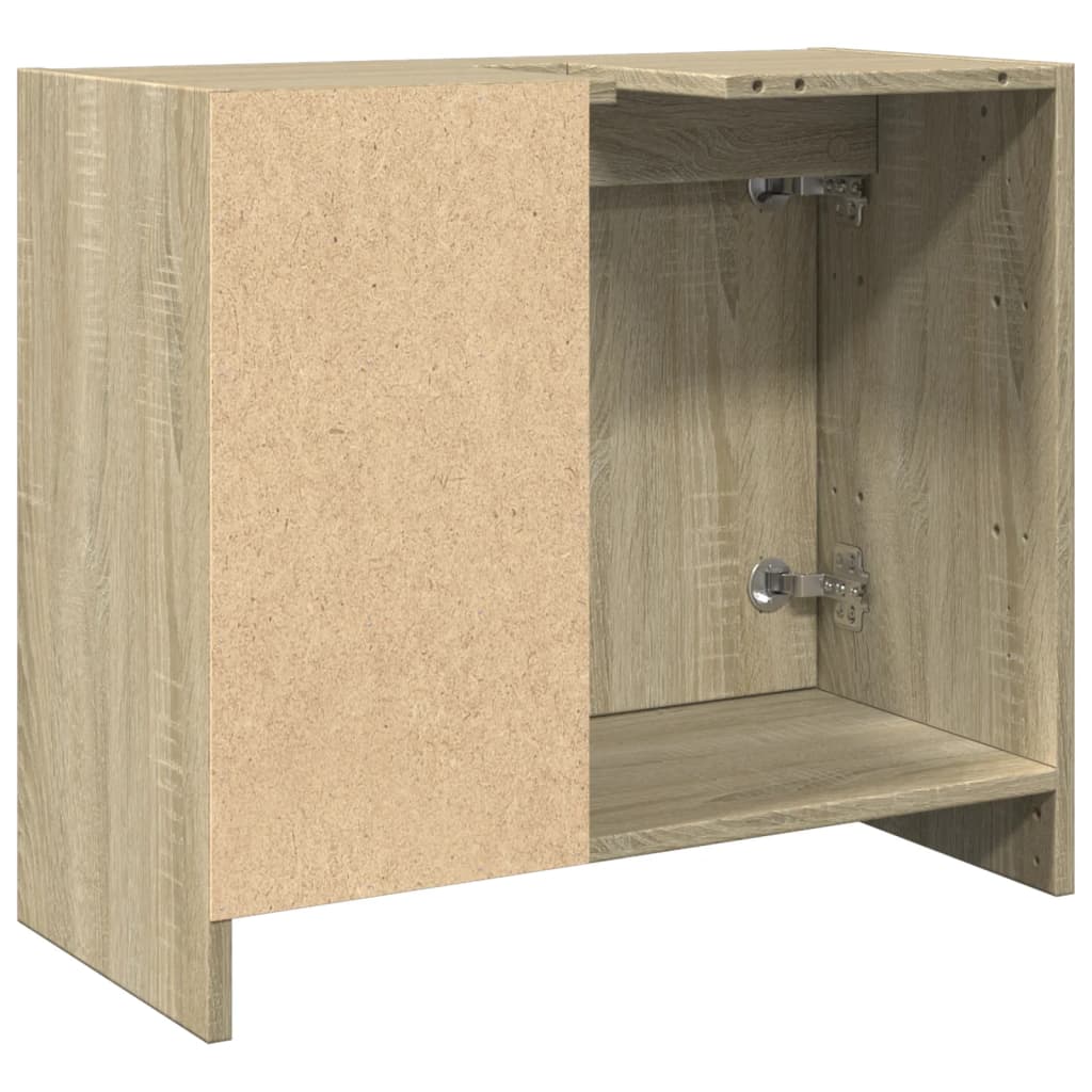 vidaXL Armario de lavabo madera de ingeniería roble Sonoma 63x29x55 cm