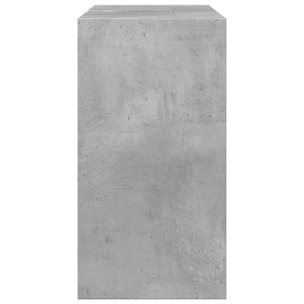 vidaXL Armario de lavabo madera ingeniería gris hormigón 63x29x55 cm