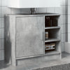 vidaXL Armario de lavabo madera ingeniería gris hormigón 63x29x55 cm