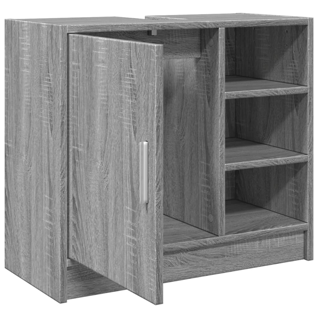 vidaXL Armario de lavabo madera de ingeniería gris Sonoma 63x29x55 cm