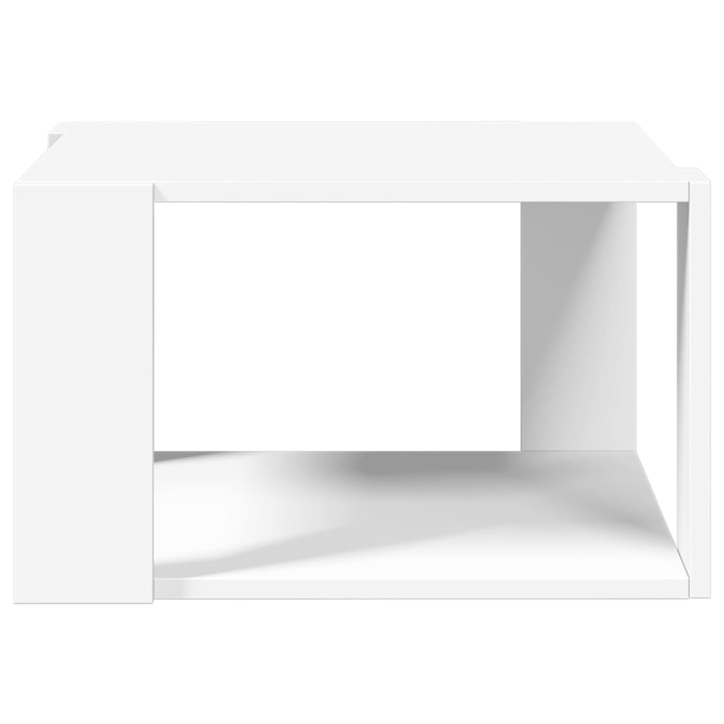 vidaXL Mesa de centro madera de ingeniería blanca 51,5x51,5x30 cm