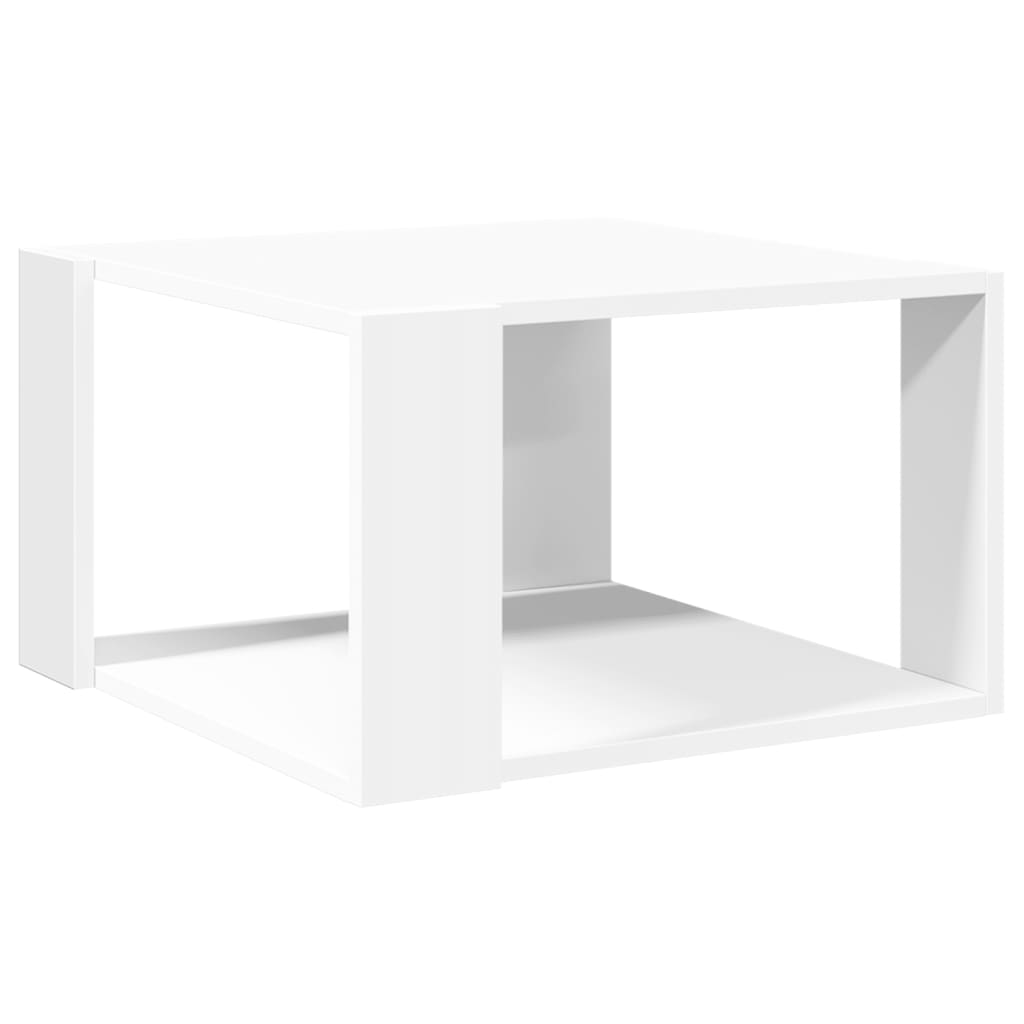 vidaXL Mesa de centro madera de ingeniería blanca 51,5x51,5x30 cm