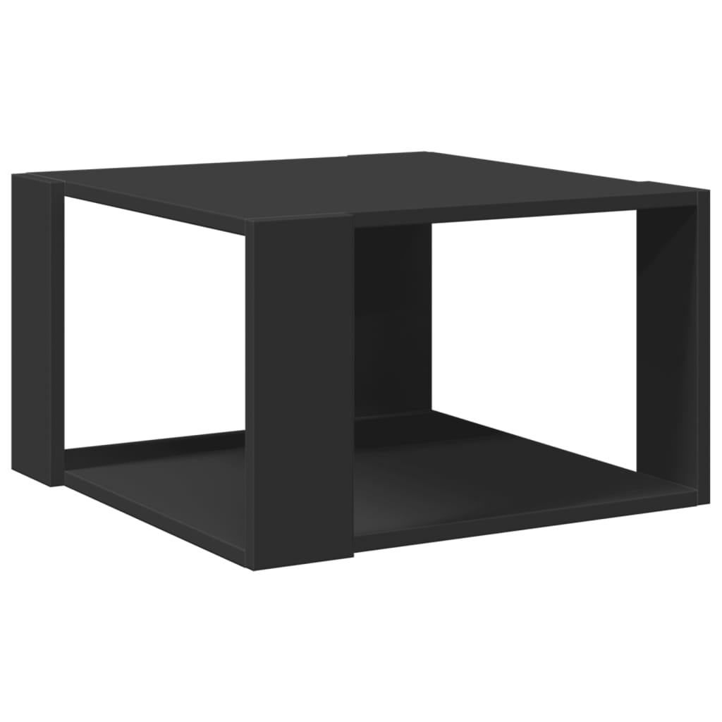 vidaXL Mesa de centro madera de ingeniería negra 51,5x51,5x30 cm