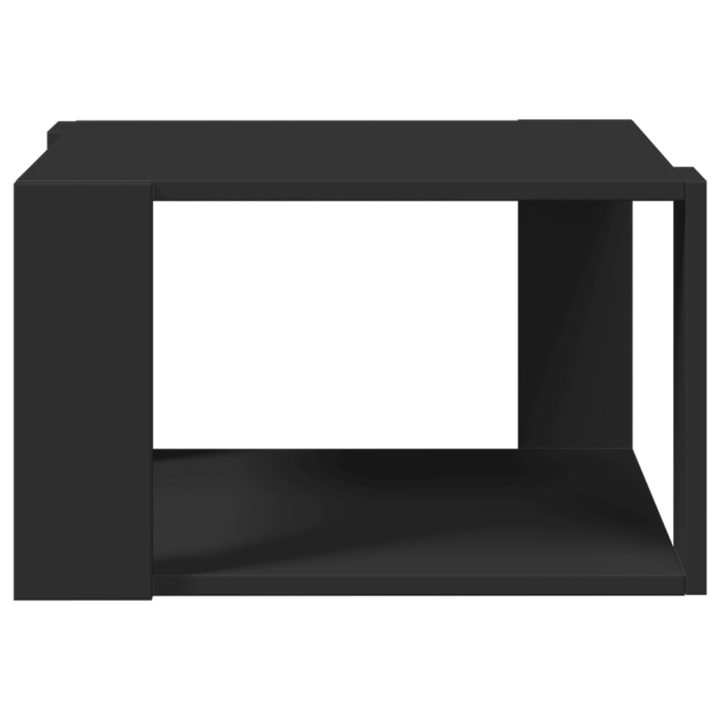 vidaXL Mesa de centro madera de ingeniería negra 51,5x51,5x30 cm