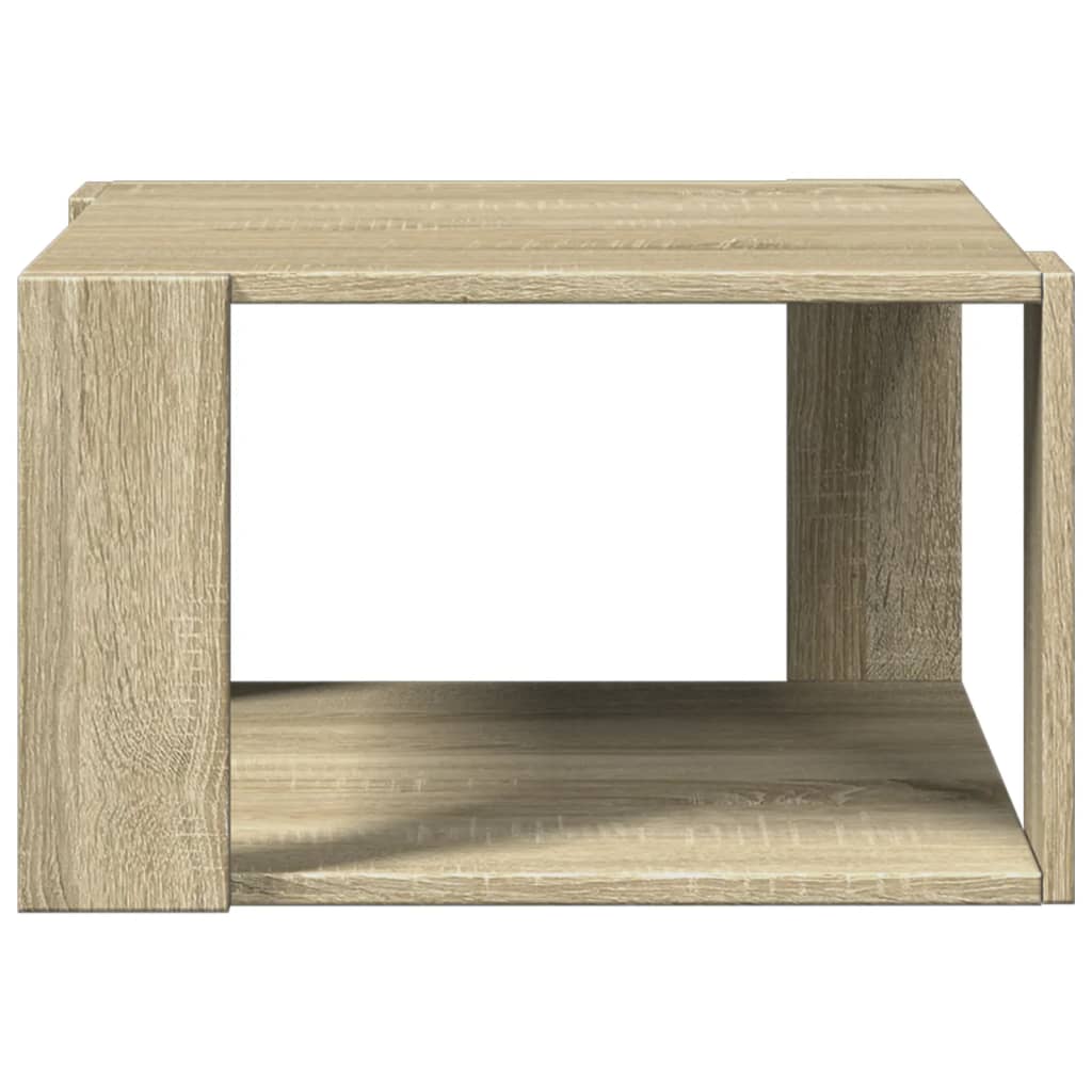 vidaXL Mesa de centro madera ingeniería roble Sonoma 51,5x51,5x30 cm