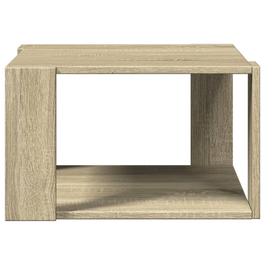 vidaXL Mesa de centro madera ingeniería roble Sonoma 51,5x51,5x30 cm