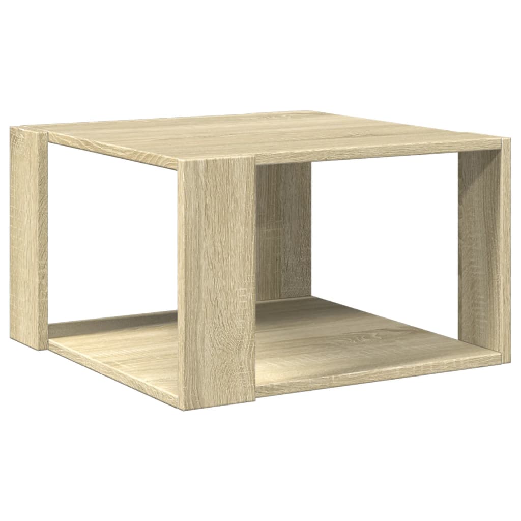 vidaXL Mesa de centro madera ingeniería roble Sonoma 51,5x51,5x30 cm