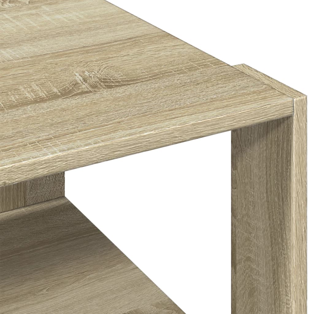 vidaXL Mesa de centro madera ingeniería roble Sonoma 51,5x51,5x30 cm