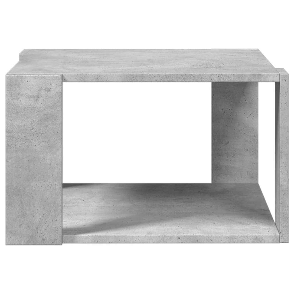 vidaXL Mesa de centro madera ingeniería gris hormigón 51,5x51,5x30 cm