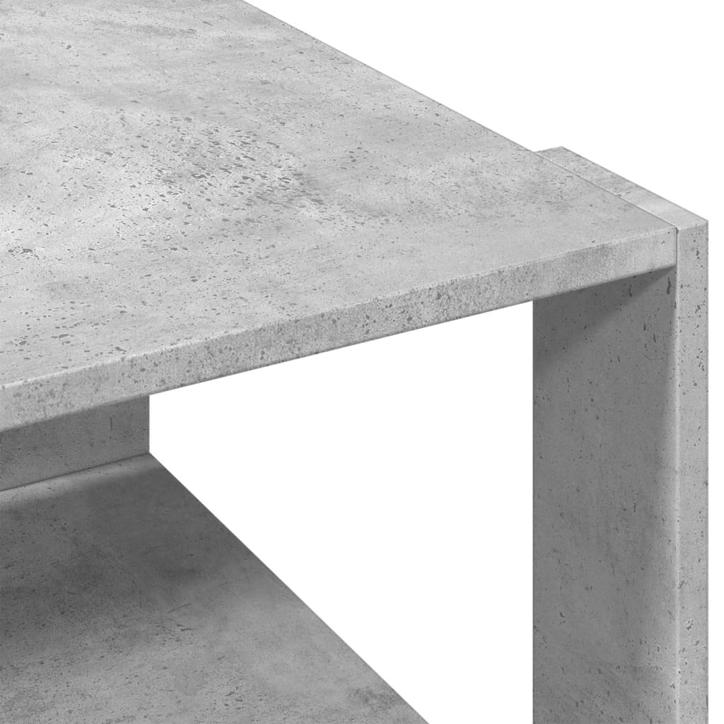 vidaXL Mesa de centro madera ingeniería gris hormigón 51,5x51,5x30 cm