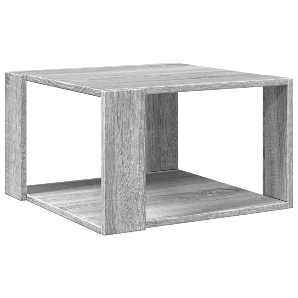 vidaXL Mesa de centro madera de ingeniería gris Sonoma 51,5x51,5x30 cm