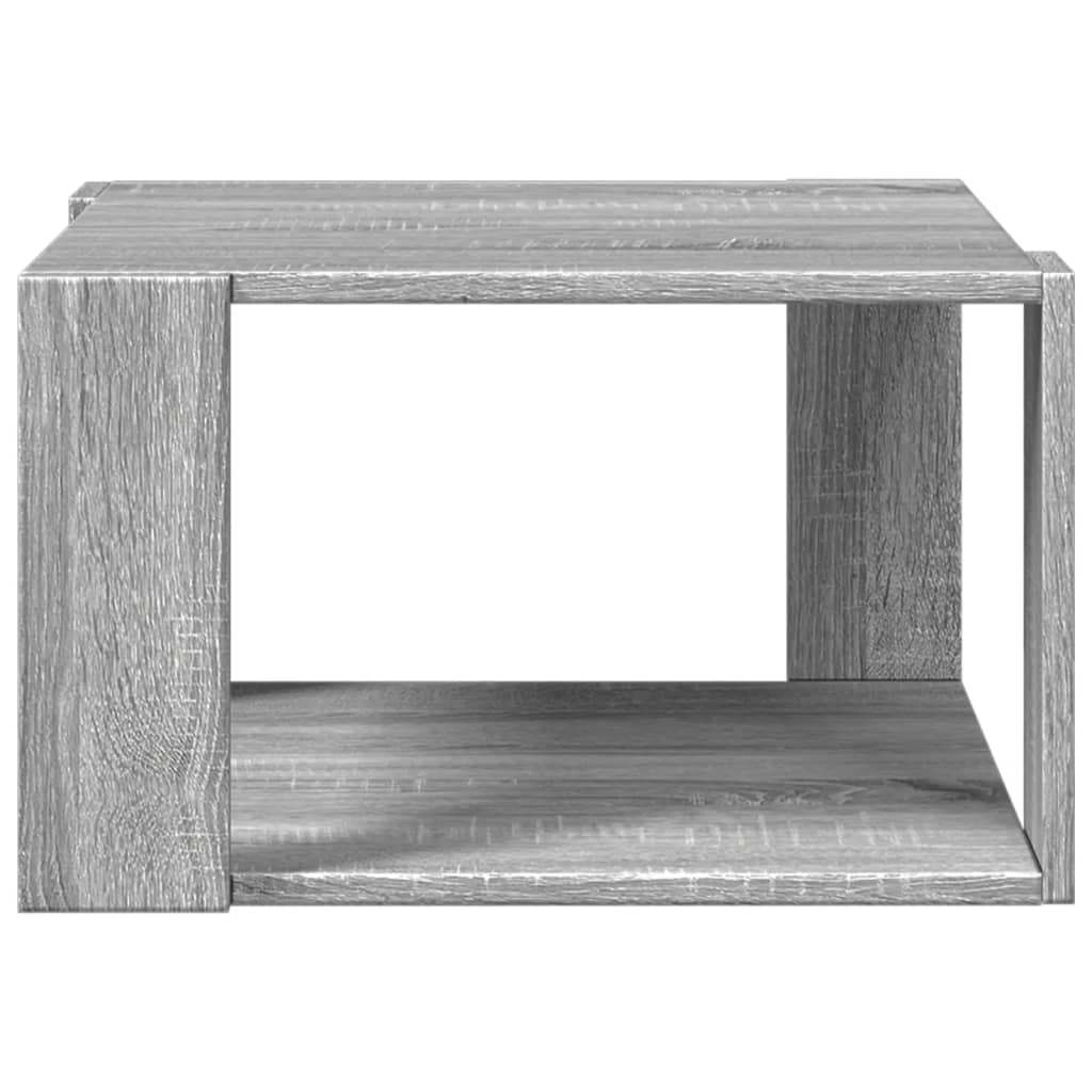 vidaXL Mesa de centro madera de ingeniería gris Sonoma 51,5x51,5x30 cm